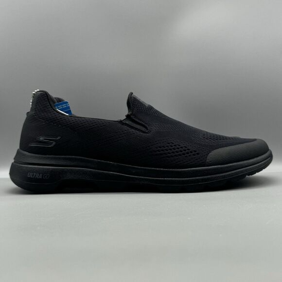 SKECHERS MEN GO WALK SLIP-ON WALKING SHOE SIZE 11 BLACK LIGHTWEIGHT CASUAL - Picture 1 of 12